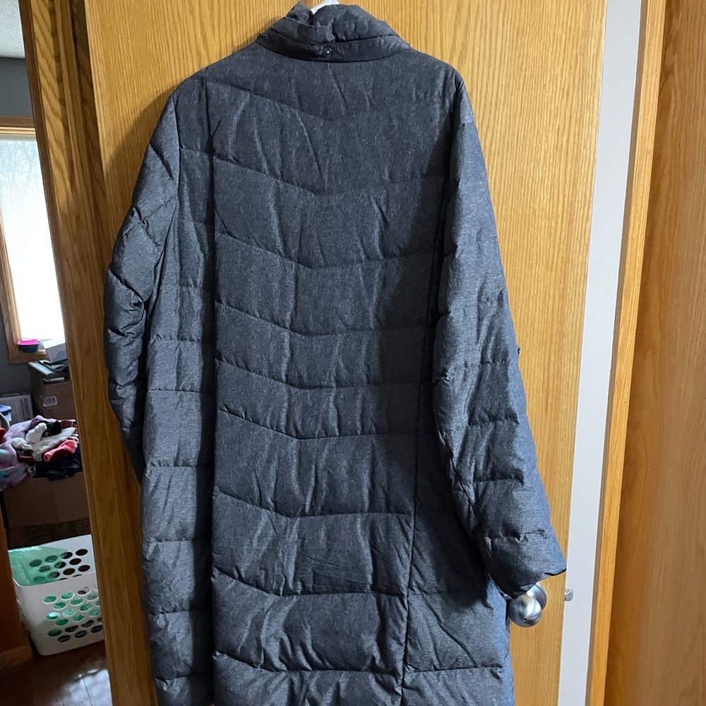 Lands End 3x long gray coat